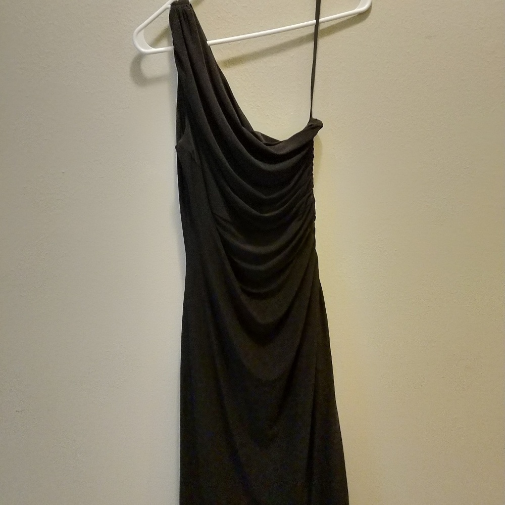 Ralph Lauren ruched one shoulder dress